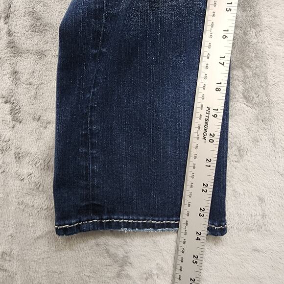 Silver Jeans Women W29/L22 1/2 Blue Dark Wash Suki Mid Capri Fluid Stretch Denim - Picture 13 of 15